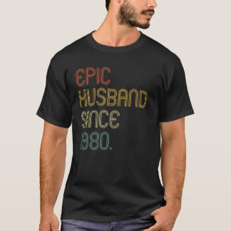 Mannen Vrouwen 42e bruiloft Jubileum Epic Husband  T-shirt