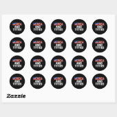 Mannen vrouwen 4 juli cadeau- Funny Merica Ronde Sticker (Vel)
