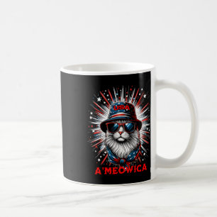 Mannen Vrouwen Ameowica Funny Patriotic Cat Meowic Koffiemok