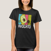 Mannen vrouwen Avogato Cat Avocado Aguacate Retro T-shirt (Voorkant)