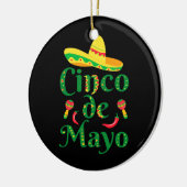 Mannen vrouwen Cinco de Mayo Sombrero Pet mexican Keramisch Ornament (Links)