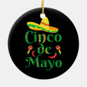 Mannen vrouwen Cinco de Mayo Sombrero Pet mexican Keramisch Ornament (Achterkant)