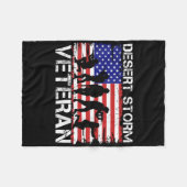 Mannen Vrouwen Desert Shield Dierenarts Desert Sto Fleece Deken (Voorkant (Horizontaal))