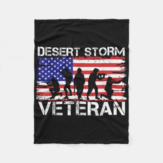 Mannen Vrouwen Desert Shield Dierenarts Desert Sto Fleece Deken (Voorkant)