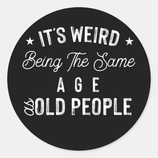 Mannen Vrouwen die even oud zijn als oud Ronde Sticker (Voorkant)