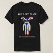 Mannen vrouwen geven films af voor onze Lady Peace T-shirt (Design voorkant)