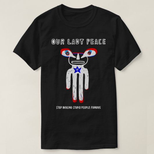 Mannen vrouwen geven films af voor onze Lady Peace T-shirt (Design voorkant)
