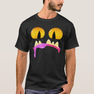 Mannen Vrouwen Goofy Monster Gezicht Halloween Kos T-shirt