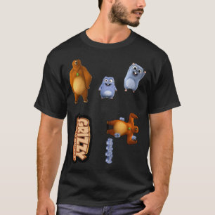 Mannen vrouwen Grizzy en Lemmings Funny Kinder Gif T-shirt