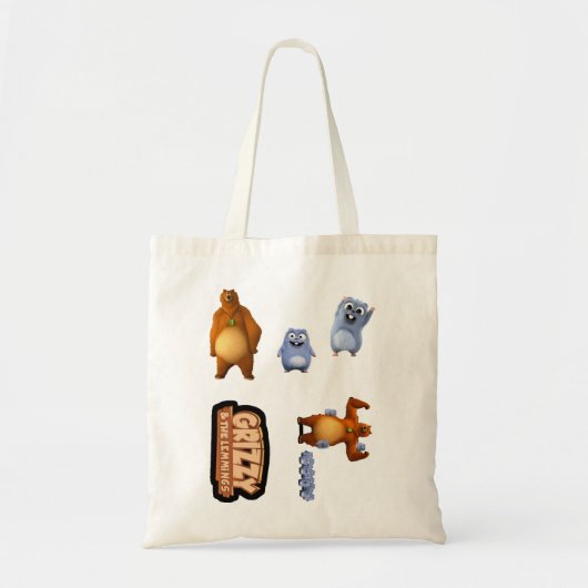 Mannen vrouwen Grizzy en Lemmings Funny Kinder Gif Tote Bag (Voorkant)