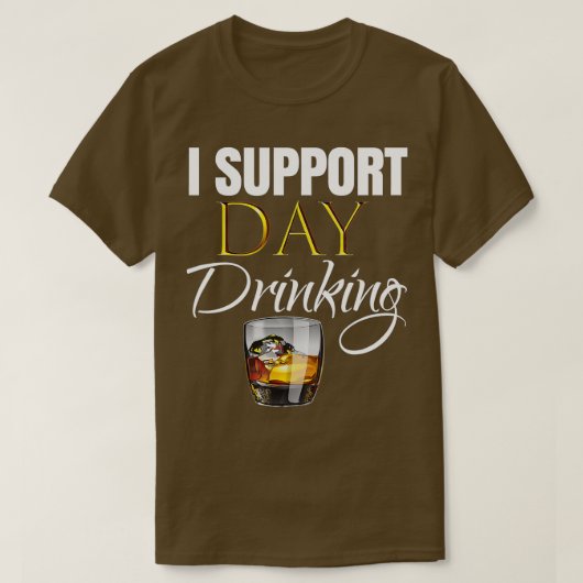 Mannen, vrouwen, ik steun Dag Drink Partij Uitrust T-shirt (Design voorkant)