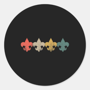 Mannen Vrouwen Jongens Meisjes Retro Vintage Verke Ronde Sticker