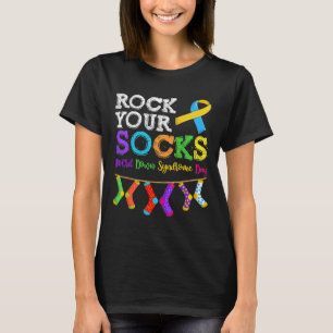 Mannen Vrouwen Kind Down Syndroom Bewustzijn T-shirt
