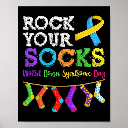Mannen Vrouwen Kind Down Syndroombewustzijn Poster (Voorkant)