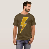 Mannen Vrouwen Kinder Cool Yellow Lightning Bolt P T-shirt (Voorkant volledig)