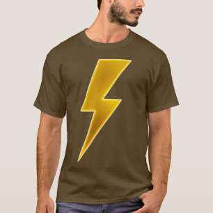 Mannen Vrouwen Kinder Cool Yellow Lightning Bolt P T-shirt