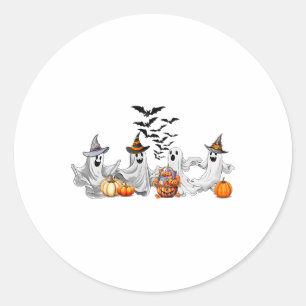 Mannen Vrouwen Kinder Dansende Spook Grappige Hall Ronde Sticker