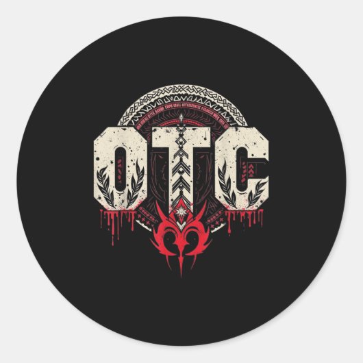 Mannen Vrouwen Kinder OTC Bloedlijn Roman Wrestlin Ronde Sticker (Voorkant)