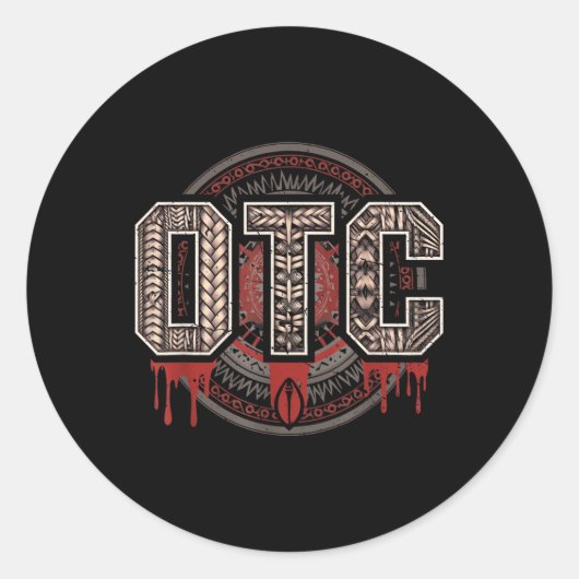 Mannen Vrouwen Kinder OTC Bloedlijn Wrestling Roma Ronde Sticker (Voorkant)