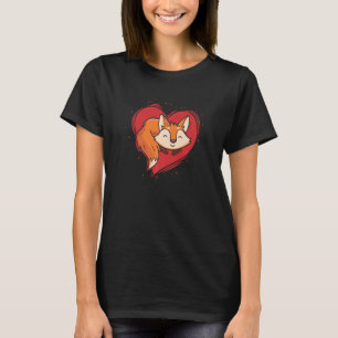 Mannen Vrouwen Kinder Vos Hart Dierenharig 4 T-shirt