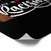 Mannen vrouwen Kinder zeggen nee tegen racisme cit Poster (Hoek)