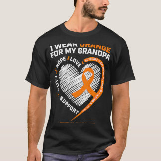 Mannen Vrouwen Leukemie Bewustzijn Opa Leukemie T-shirt