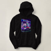 Mannen vrouwen Nissan Skyline Gt-R34 Vaporwave Hoodie (Design voorkant)