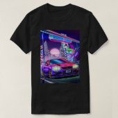 Mannen vrouwen Nissan Skyline Gt-R34 Vaporwave T-shirt (Design voorkant)