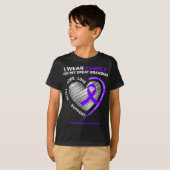 Mannen Vrouwen Paarse Grote Oma Alzheimers Awarene T-shirt (Voorkant volledig)