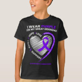 Mannen Vrouwen Paarse Grote Oma Alzheimers Awarene T-shirt (Voorkant)