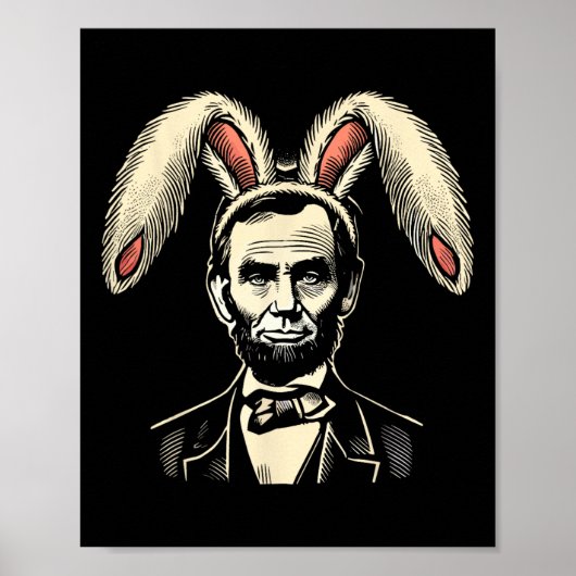 Mannen Vrouwen Paashaas Kostuum Abraham Lin Poster (Voorkant)