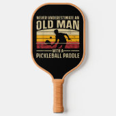 Mannen Vrouwen Paddle Pickleball Speler Zwart (Voorkant)