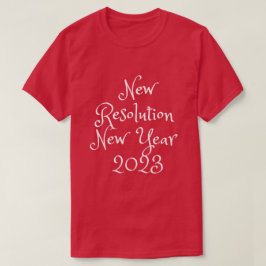Mannen vrouwen rood 2023 resolutie t-shirt