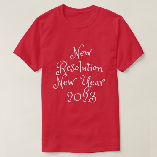 Mannen vrouwen rood 2023 resolutie t-shirt (Design voorkant)