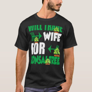 Mannen vrouwen ruilen voor bonsai-boomvet t-shirt