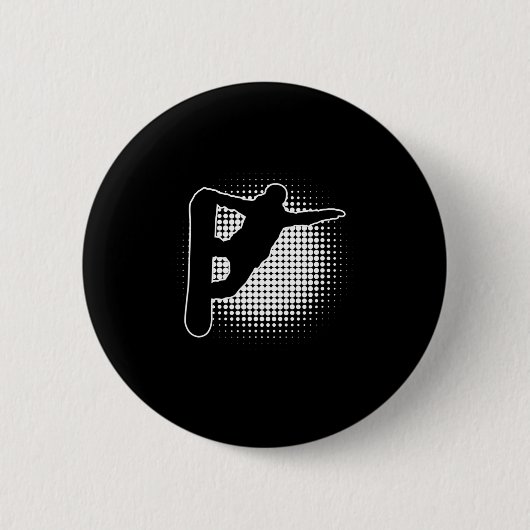 Mannen Vrouwen Snowboarder Ronde Button 5,7 Cm (Voorkant)