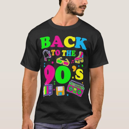 Mannen Vrouwen terug naar 90's T-shirt (Voorkant)