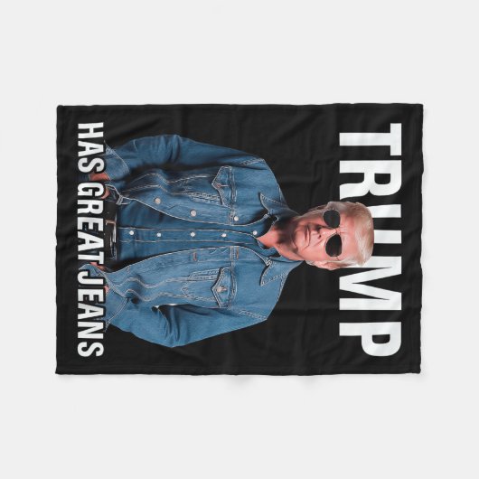 Mannen vrouwen Trump heeft geweldige jeans grappig Fleece Deken (Voorkant (Horizontaal))