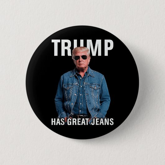 Mannen vrouwen Trump heeft geweldige jeans grappig Ronde Button 5,7 Cm (Voorkant)