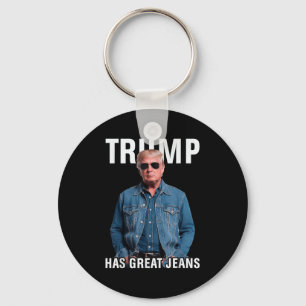Mannen vrouwen Trump heeft geweldige jeans grappig Sleutelhanger