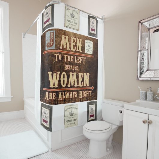 mannen vrouwen verlaten douche wit douchegordijn