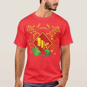 Mannen vrouwen Vietnamese nieuwjaardecoratie 2022 T-shirt