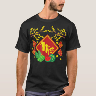 Mannen vrouwen Vietnamese nieuwjaardecoratie 2022 T-shirt