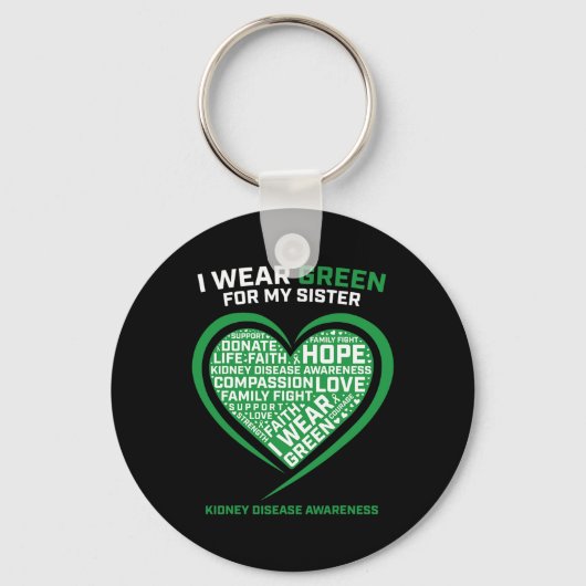 Mannen Vrouwen Zuster Nierziekte Transplantatie Aw Sleutelhanger (Voorkant)