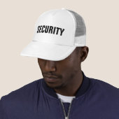 Mannen Vrouwen Zwart Wit Custom Text Security Unis Trucker Pet (In situ)