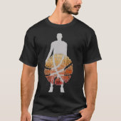 Mannen vrouwen Zwarte T-Shirt Basketball Game Spor (Voorkant)