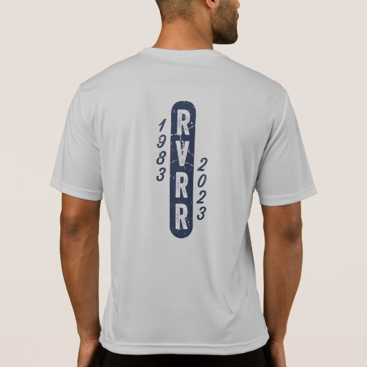 Mannen VRR 40th Grey Tech T-shirt (Achterkant)