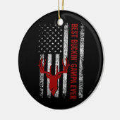 Mannen VS vlag beste Buckin gampa ooit meer jacht Keramisch Ornament (Links)