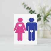 Mannen VS Vrouwen Briefkaart (Staand voorkant)