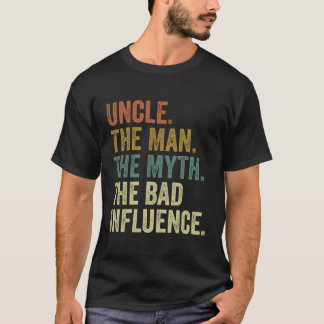 Mannen vun oom Man Myth Bad Influence Funn T-shirt